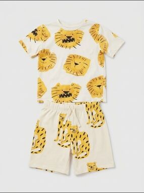H&M Cream and Yellow Lion & Cheetah Kids Set